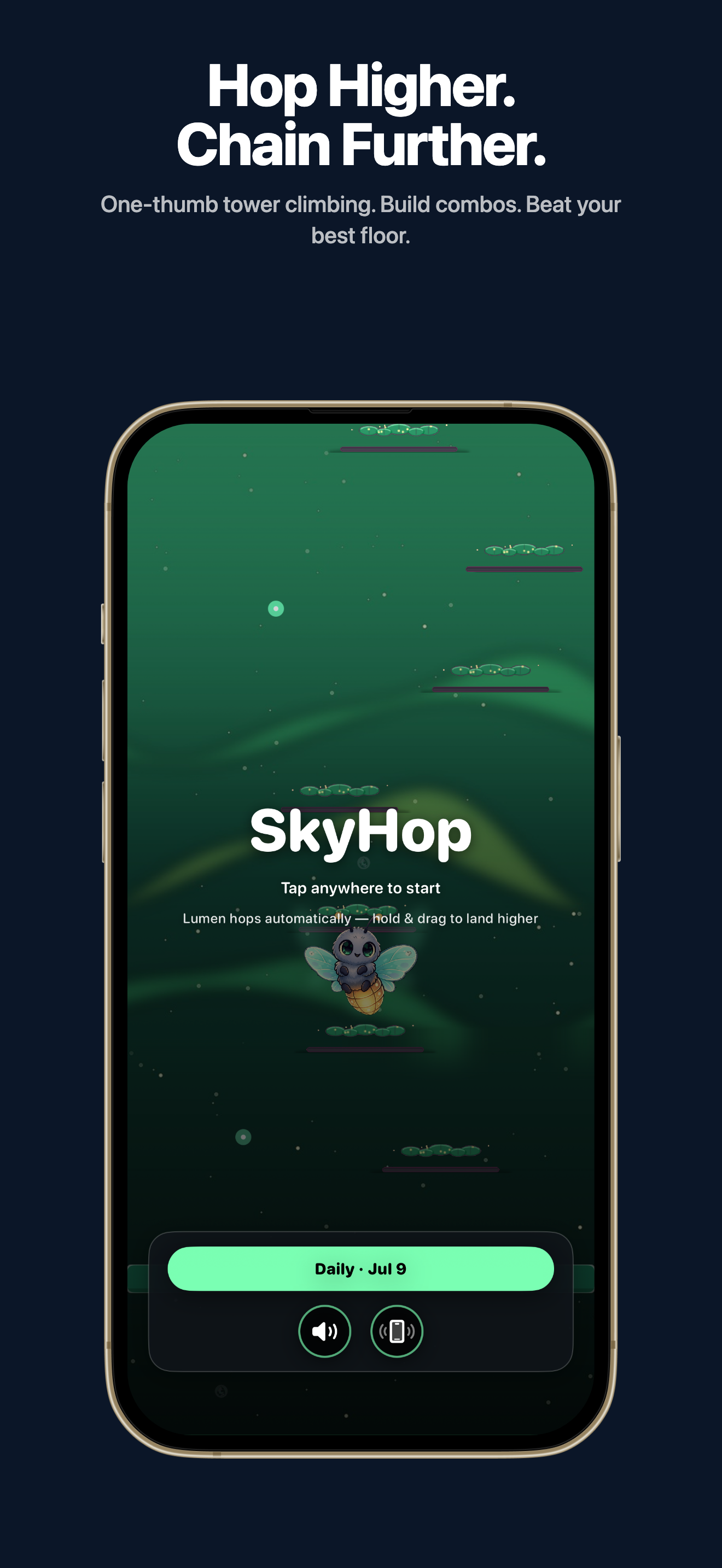 SkyHop title screen